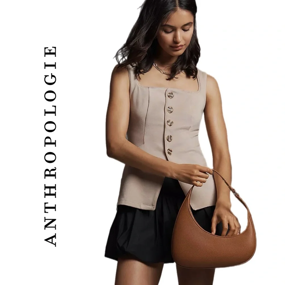 Anthropologie Maeve Structured Longline Vest - Picture 4 of 11